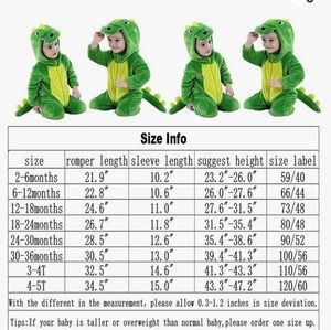 Unisex dino costume